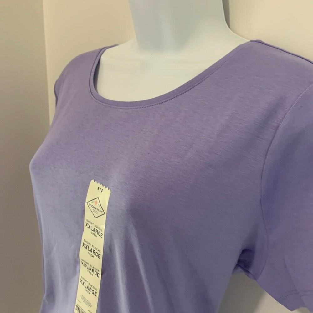 St. Johns Bay Women Shirt XXL Lilac New with Tag